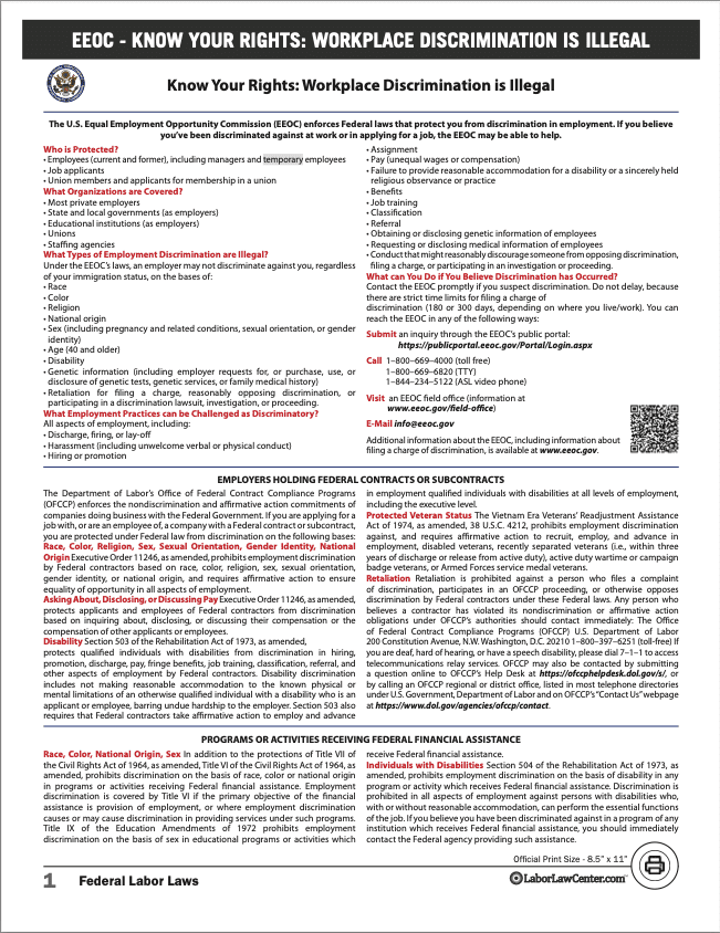 EEOC Disclosure
